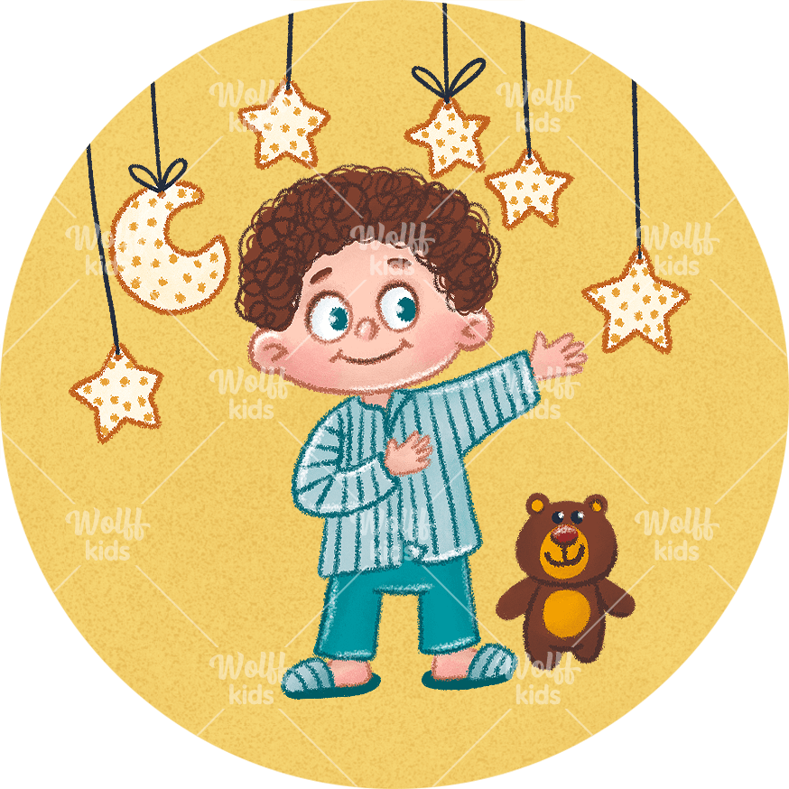 Einzelner Magnet: Pyjama anziehen